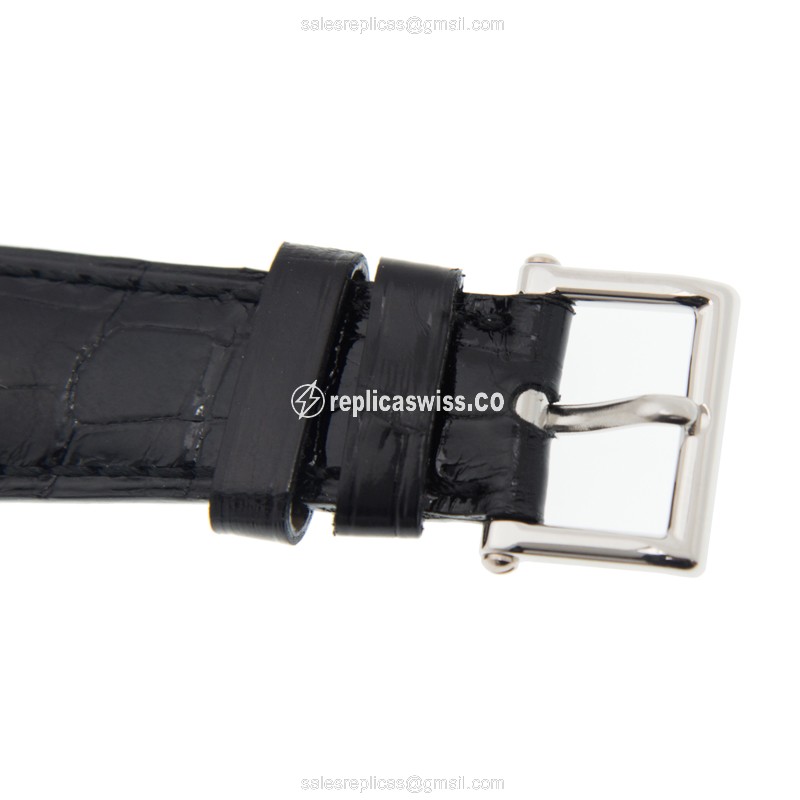 Patek Philippe 5078P-001 Grand Complications Replica - Automatic - Platinum Case - White Dial - Black Alligator Strap - View 4