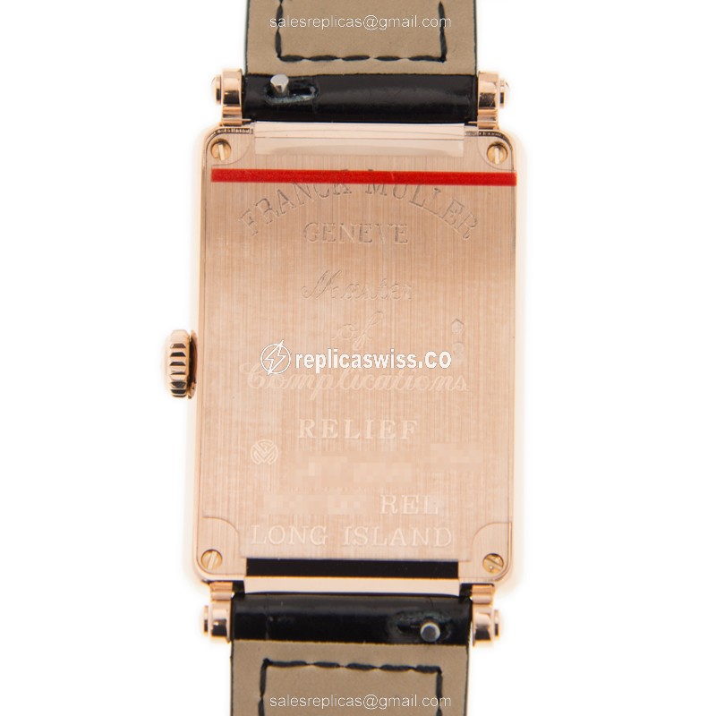 Franck Muller 952 QZ REL - Quartz - 18kt Rose Gold - Silver Dial - Alligator Black Buckle - View 3