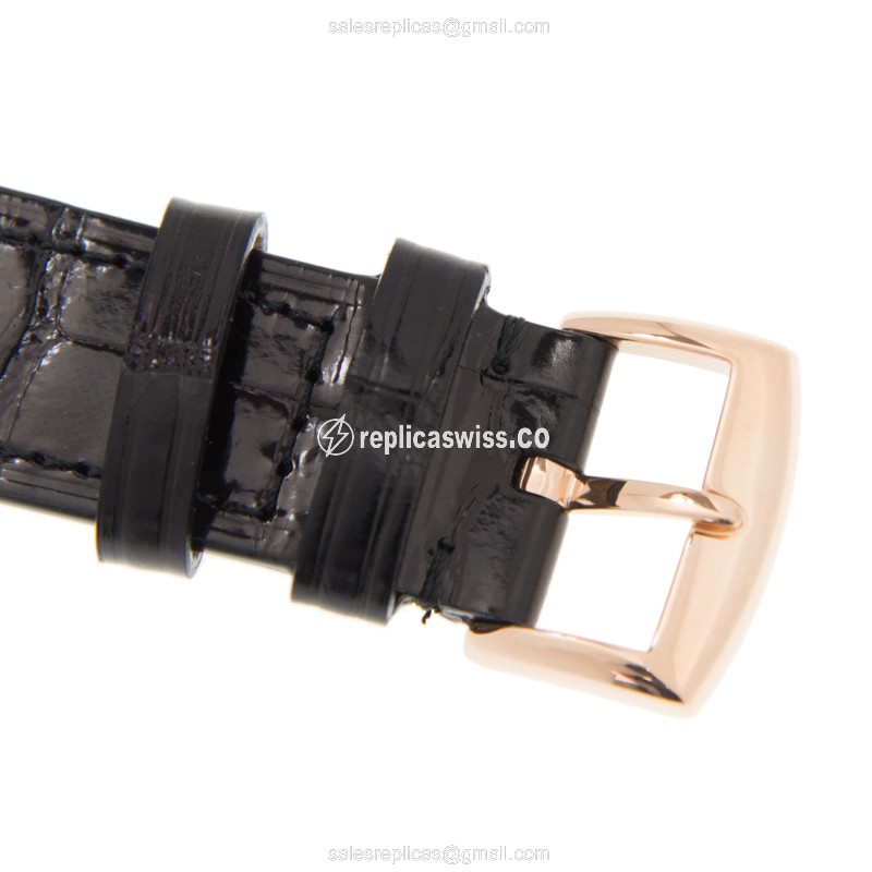 Franck Muller 952 QZ REL - Quartz - 18kt Rose Gold - Silver Dial - Alligator Black Buckle - View 4