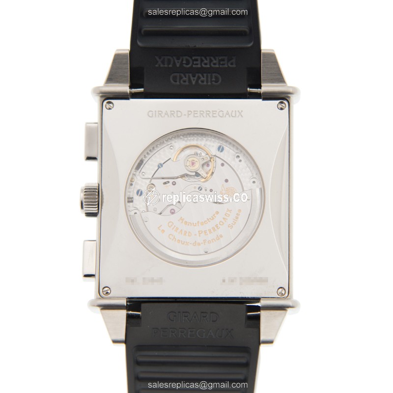 Girard Perregaux Vintage 1945 Replica - Automatic - Steel Case - Black Dial - Alligator Black Clasp - View 3
