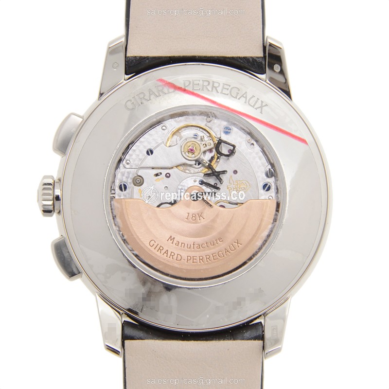 Girard Perregaux 1966 Replica - Automatic - 18kt Gold - White Dial - Black Alligator - View 3