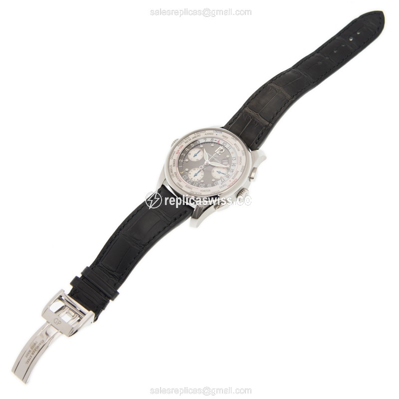 Girard Perregaux 1996 Automatic Replica - Steel Case - White Dial - Black Alligator Strap - View 2