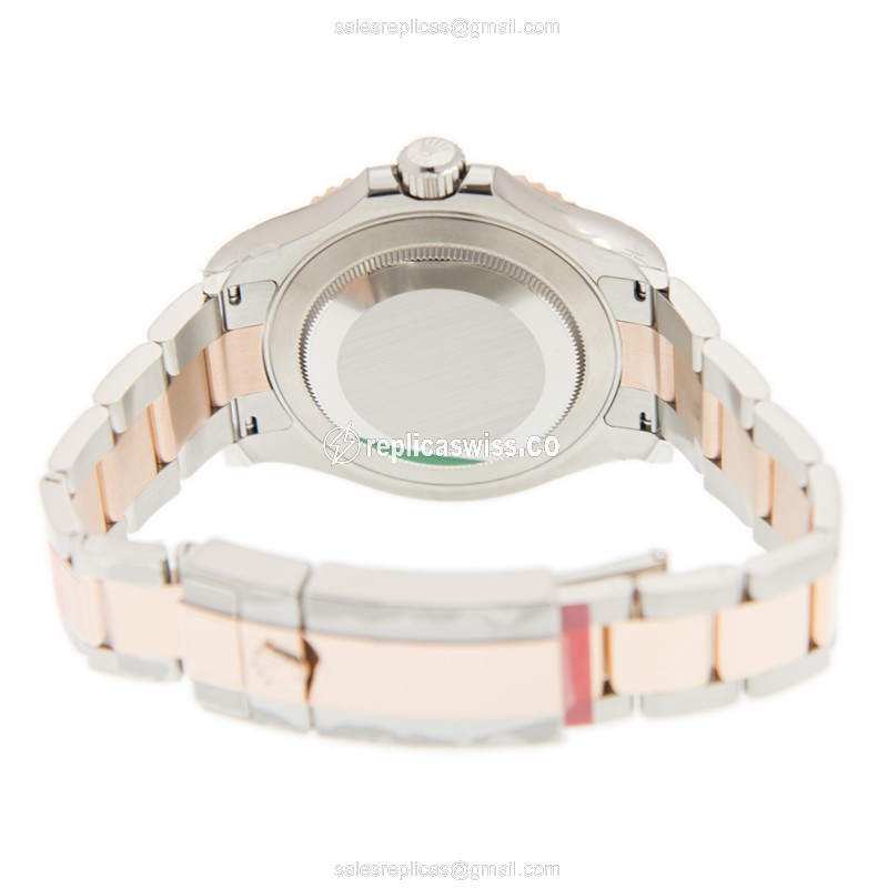 Rolex Yacht Master Replica - Automatic - 18kt Rose Gold & Steel - Black Dial - View 4