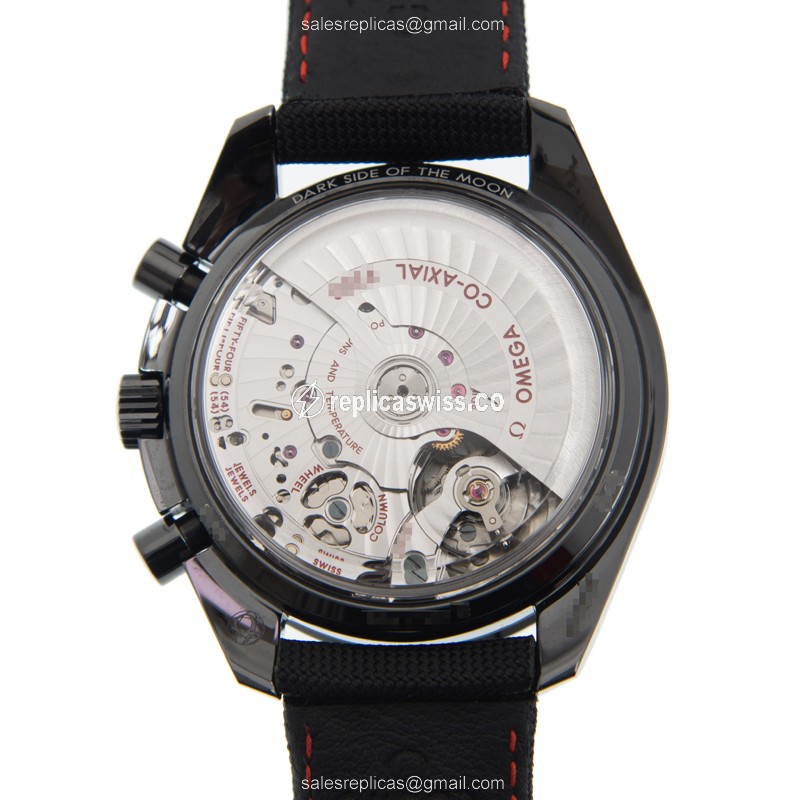 Omega Speedmaster Replica - Automatic - Ceramic Case - Black Dial - Nylon Black Strap - View 3