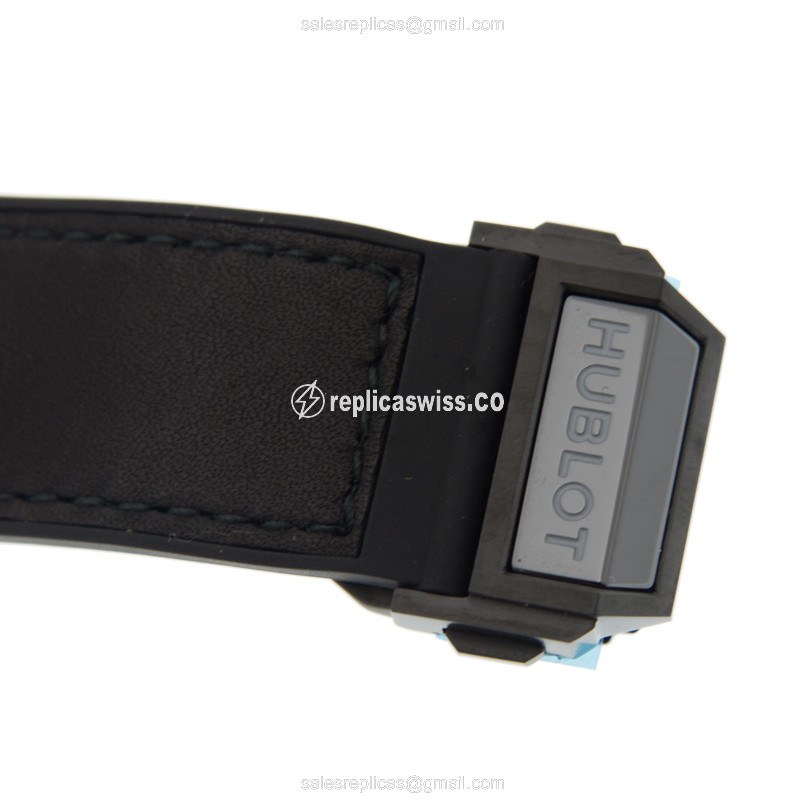 Hublot BIG BANG Replica - Automatic - Black Dial - Ceramic Case - Black Rubber Strap - View 4