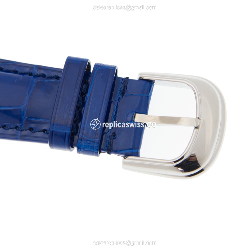 Franck Muller 8880 B SC DT Replica - Blue Dial - Automatic - Stainless Steel - Blue Alligator Buckle - View 4