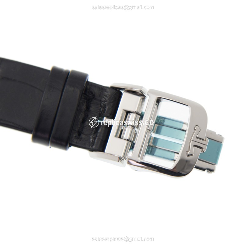 Jaeger-Lecoultre Q2618430 REVERSO Quartz - Silver Dial - Steel Case - Black Leather Strap - View 4