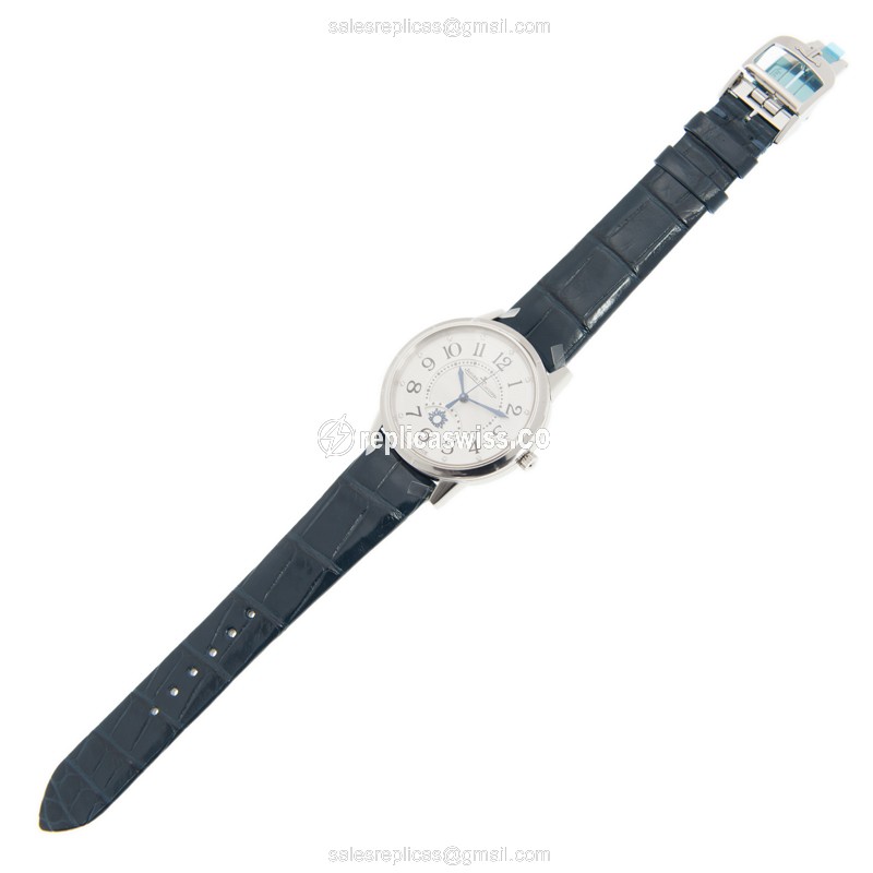 Jaeger-Lecoultre Rendez-Vous Replica - Automatic - Steel Case - Silver Dial - Blue Alligator Strap - View 2
