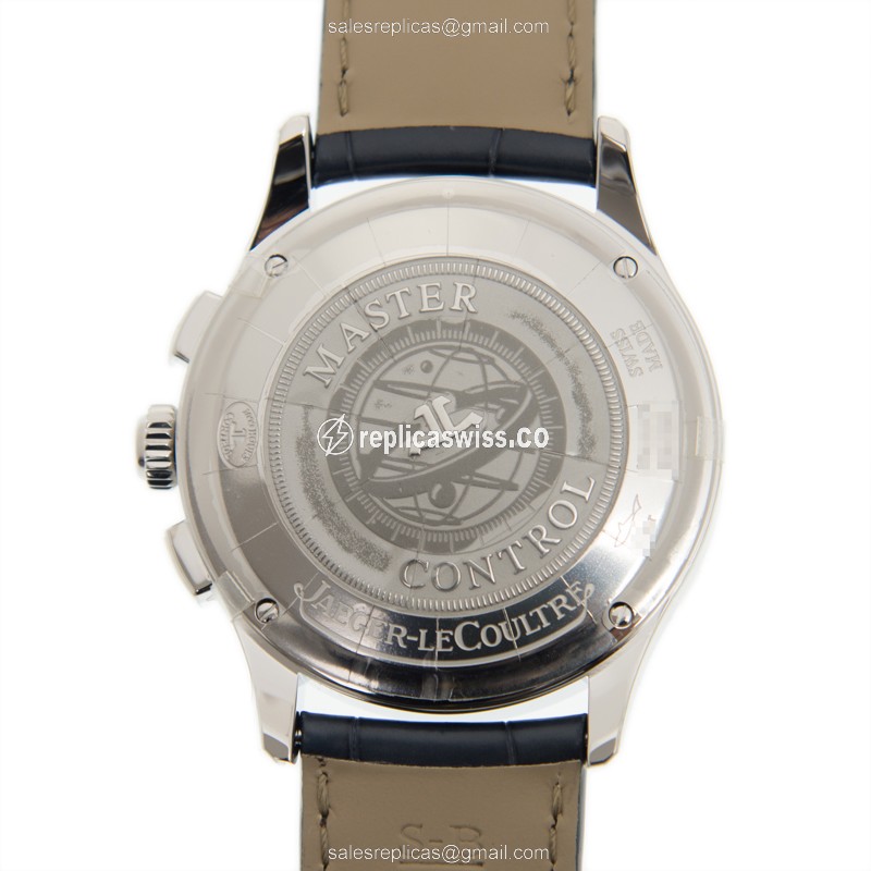 Jaeger-Lecoultre Q1538530 Replica - Ultra Thin Automatic - Silver Dial - Blue Strap - Sapphire Crystal - View 3