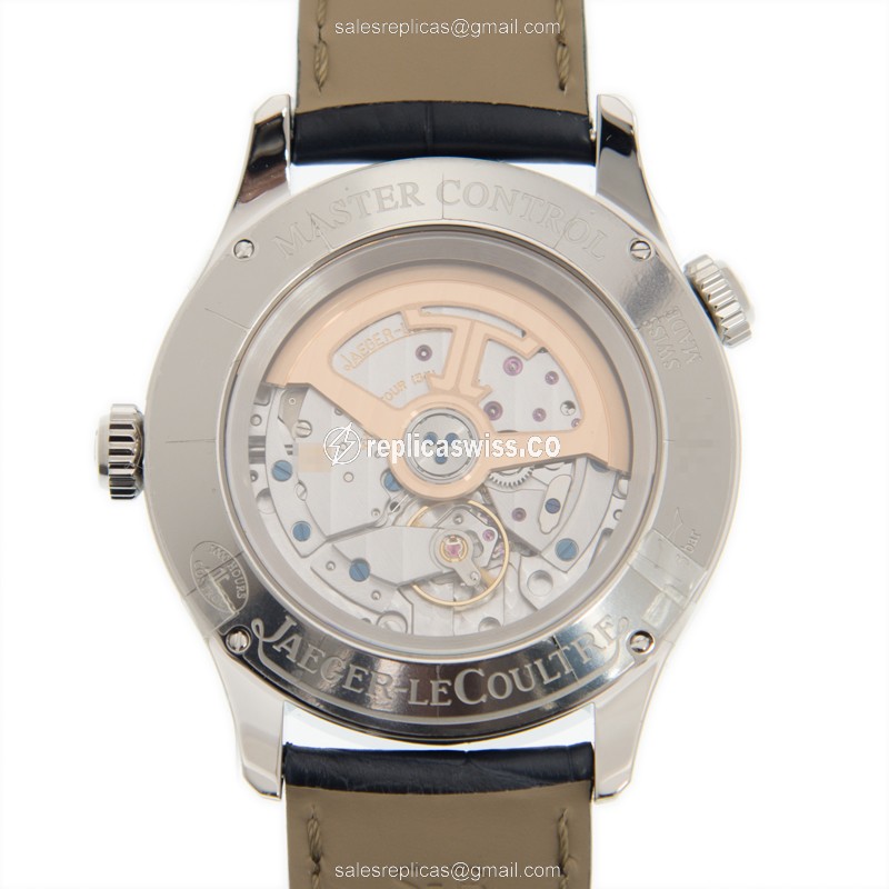 Jaeger-Lecoultre Q1428530 Replica - Ultra Thin - Automatic - Silver Dial - Blue Strap - View 3