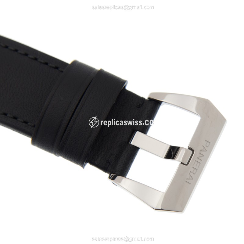 Panerai PAM00380 RADIOMIR Replica - Manual - Stainless Steel - Black Dial - Black Cowhide Strap - View 4