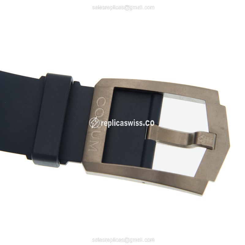 Corum Admiral's Cup - Automatic - Titanium - Blue Dial - Rubber Blue Strap - View 4