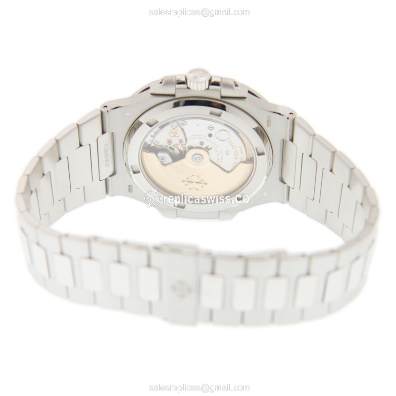 Patek Philippe 5711/1P-001 Replica - Automatic - Platinum - Blue Dial - Silver Strap - View 3