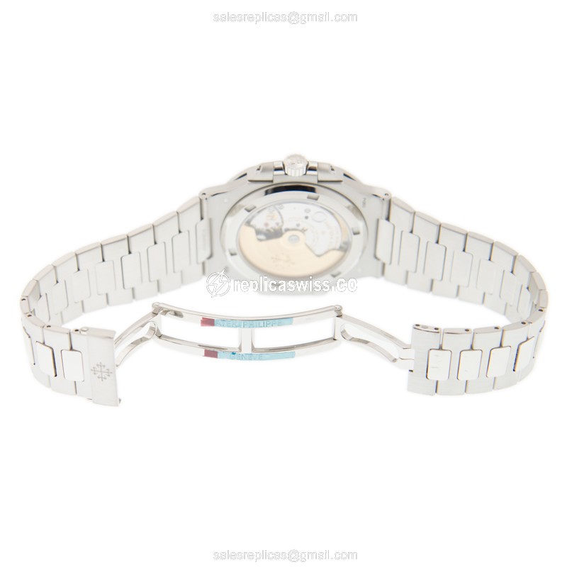 Patek Philippe 5711/1P-001 Replica - Automatic - Platinum - Blue Dial - Silver Strap - View 4