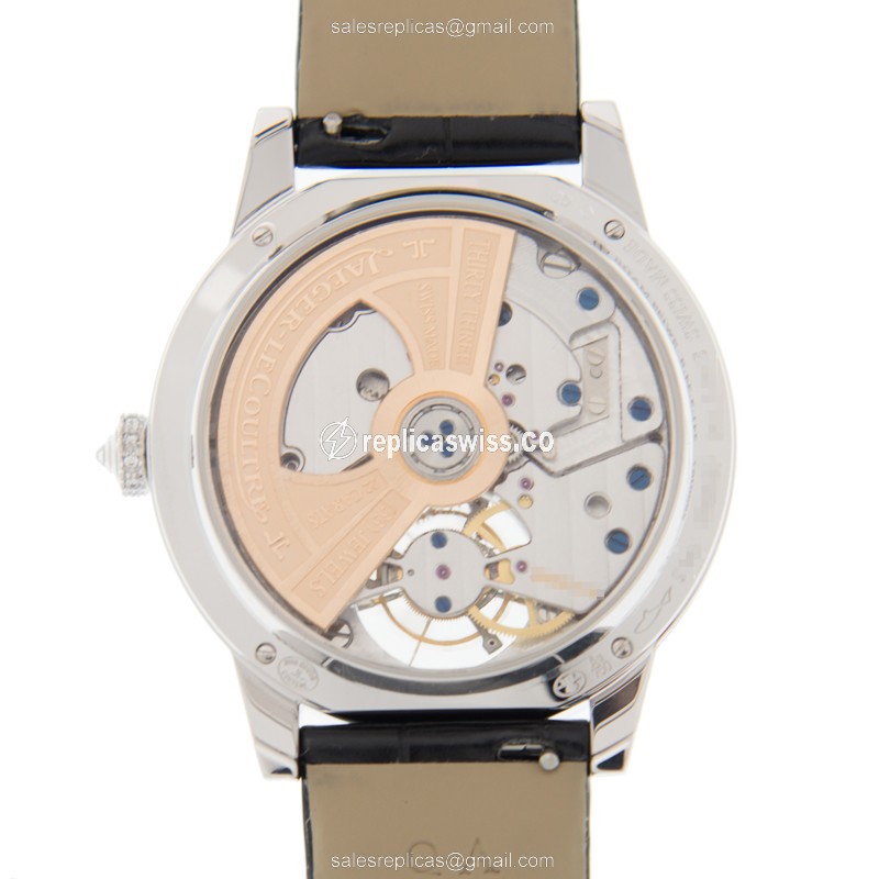 Jaeger-Lecoultre Q34134E4 Rendez-Vous Replica - Automatic 18kt White Gold - Black Dial & Diamond Clasp - View 3