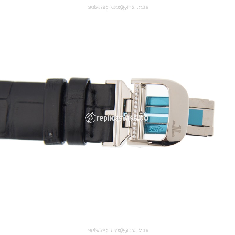 Jaeger-Lecoultre Q34134E4 Rendez-Vous Replica - Automatic 18kt White Gold - Black Dial & Diamond Clasp - View 4