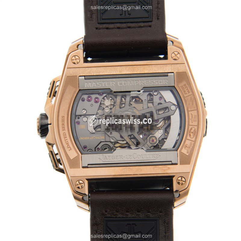 Jaeger-Lecoultre Q2032540 Replica - Ultra Thin - Automatic - 18kt Rose Gold - Silver Dial - Black Alligator Strap - View 3