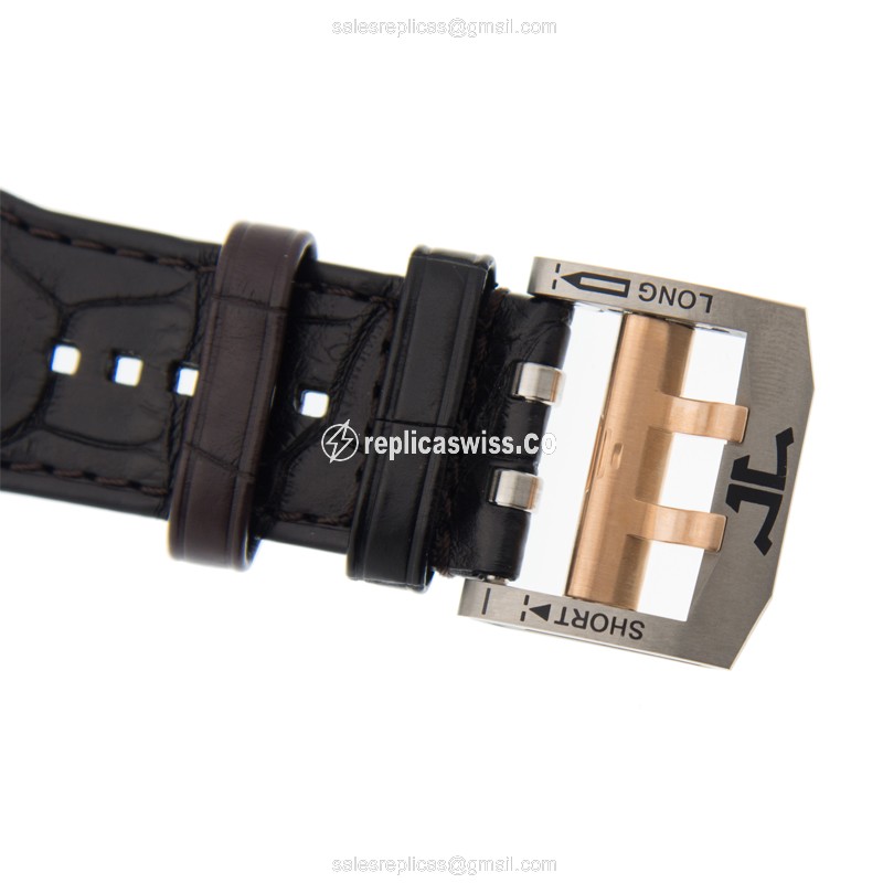 Jaeger-Lecoultre Q2032540 Replica - Ultra Thin - Automatic - 18kt Rose Gold - Silver Dial - Black Alligator Strap - View 4