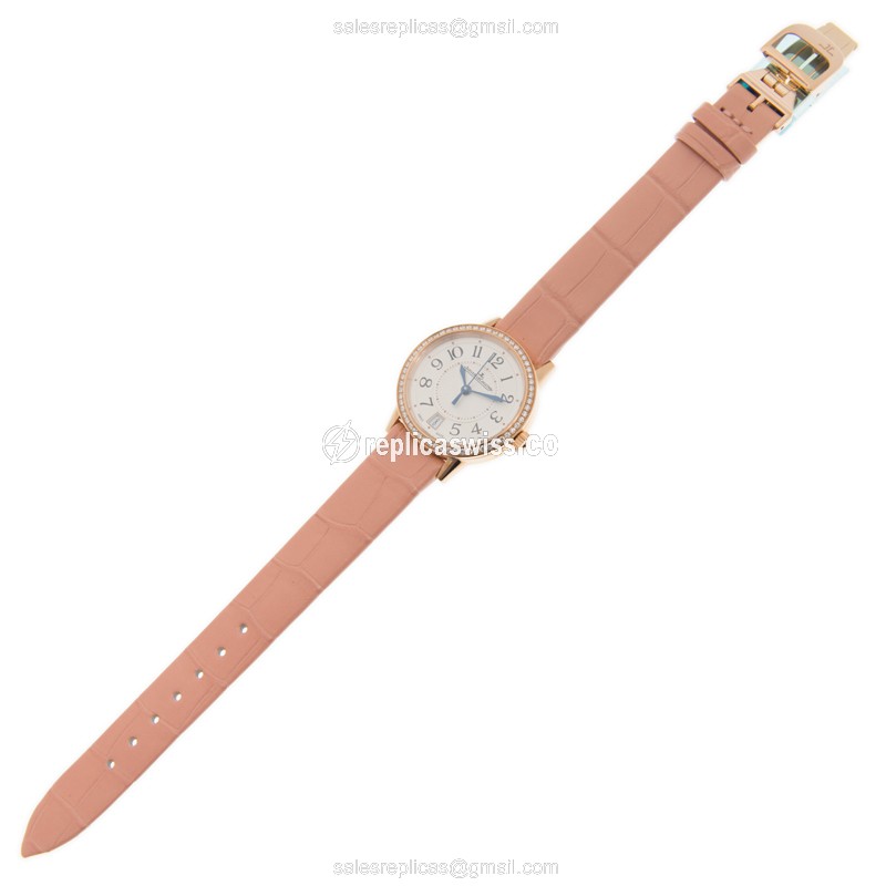 Jaeger-Lecoultre Q3512420 Rendez-Vous Replica - Automatic - 18kt Rose Gold - Diamond Dial - Beige Alligator Strap - View 2