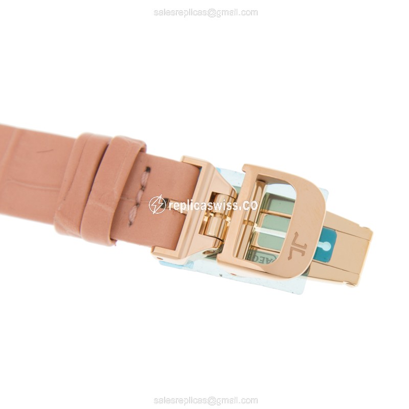 Jaeger-Lecoultre Q3512420 Rendez-Vous Replica - Automatic - 18kt Rose Gold - Diamond Dial - Beige Alligator Strap - View 4