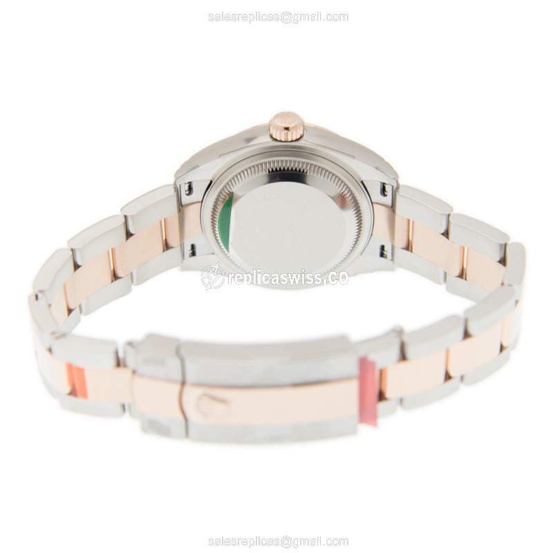 Rolex Lady Datejust Replica - Automatic, White Dial, 18kt Gold & Steel - View 4