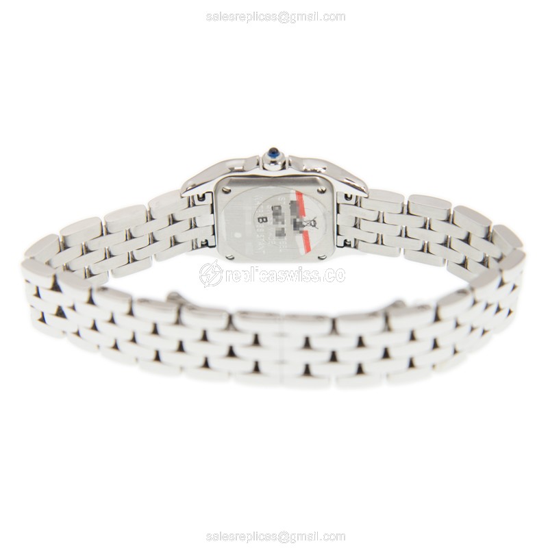 Cartier PANTHeRE Replica - Quartz - Steel Case - Silver Dial - Steel Band - View 4