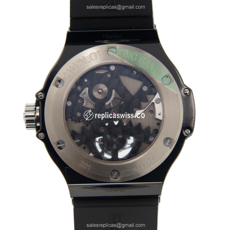 Hublot BIG BANG Replica - Manual - Ceramic Case - Gray Dial - Black Rubber Strap - View 3