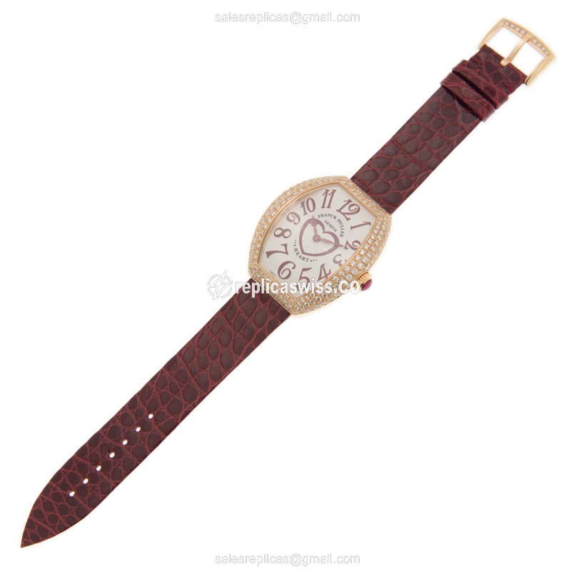 Franck Muller 5002 M QZ C D3 (5N) HEART Quartz 18kt Rose Gold & Diamonds - View 2