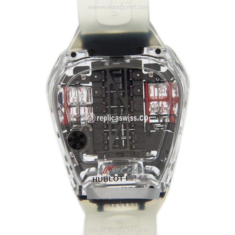 Hublot H905.JX.0001.RT Replica - Manual Wind - Steel Case - Black Dial - Rubber Strap - View 3