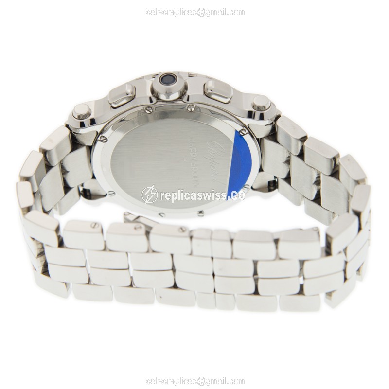 Chopard Happy Sport Quartz - Black Dial - Steel Case - Silver Band - View 4
