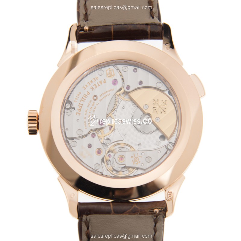 Patek Philippe 5230R-001 Complications - Automatic 18kt Rose Gold - Gray Dial - Black Alligator Strap - View 3