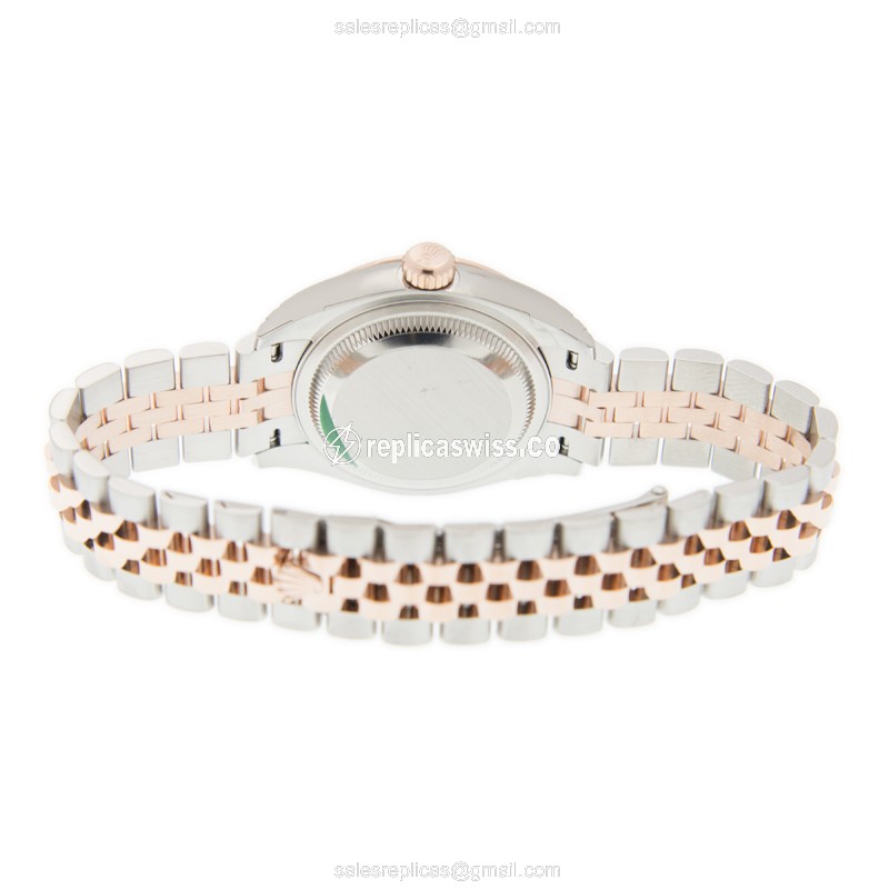 Rolex Datejust Lady Replica - Automatic - 18kt Rose Gold Case, Pink Dial - View 4
