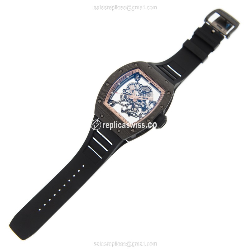 Richard Mille RM055-CA-RGBK - Manual - Aluminum Case - Skull Dial - Black Rubber Strap - View 2