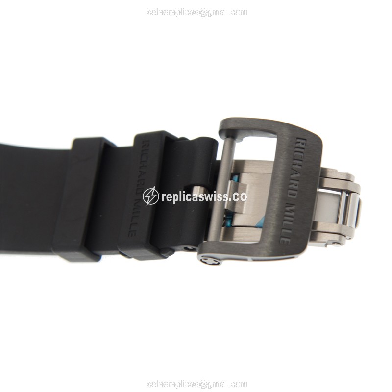 Richard Mille RM055-CA-RGBK - Manual - Aluminum Case - Skull Dial - Black Rubber Strap - View 4