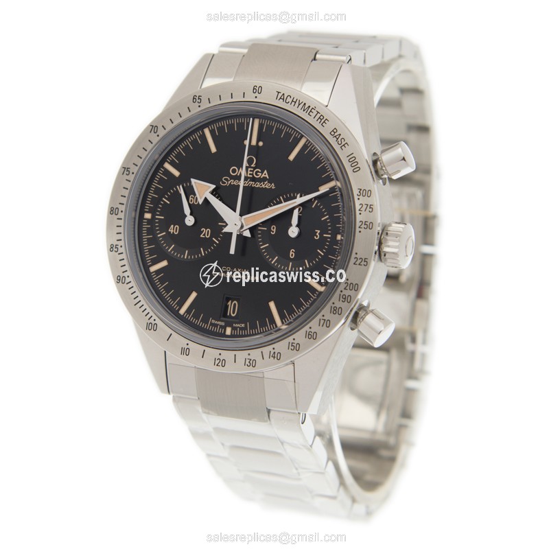 Omega Speedmaster Replica - Automatic - Stainless Steel - Black Dial - Silver Clasp - View 3