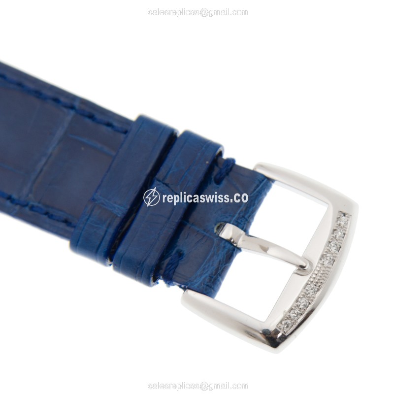 Franck Muller 952 QZ REL MOP D 1R LONG ISLAND Quartz - White Dial - Blue Alligator Buckle - View 4