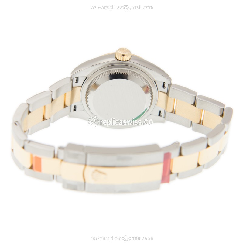 Rolex Datejust Replica - Automatic - 18kt Gold & Steel - White Dial - View 4