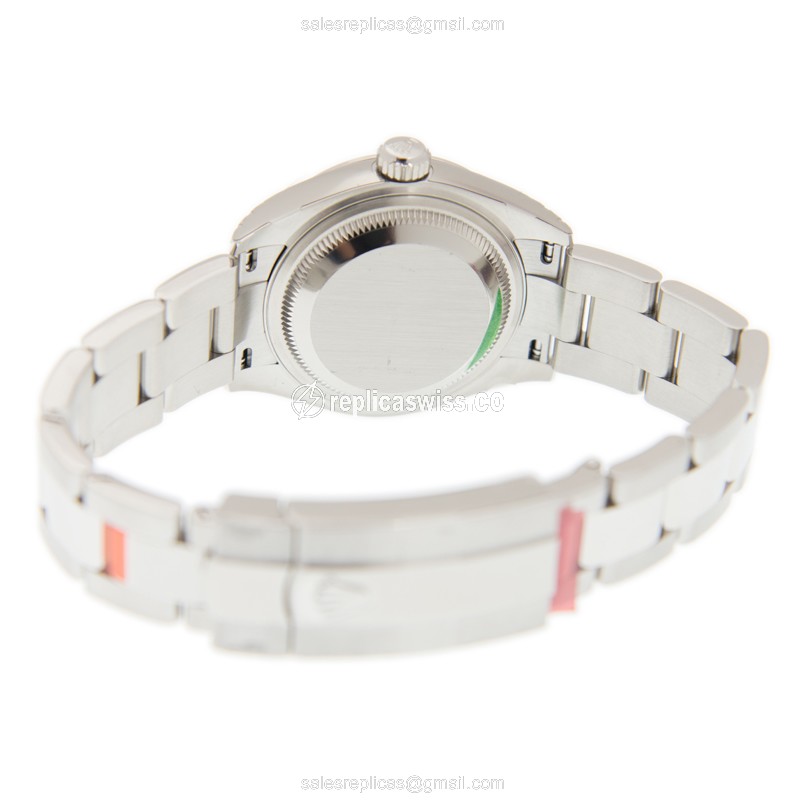 Rolex Lady Datejust Replica - Automatic - 18kt White Gold & Steel - Silver Dial - View 4