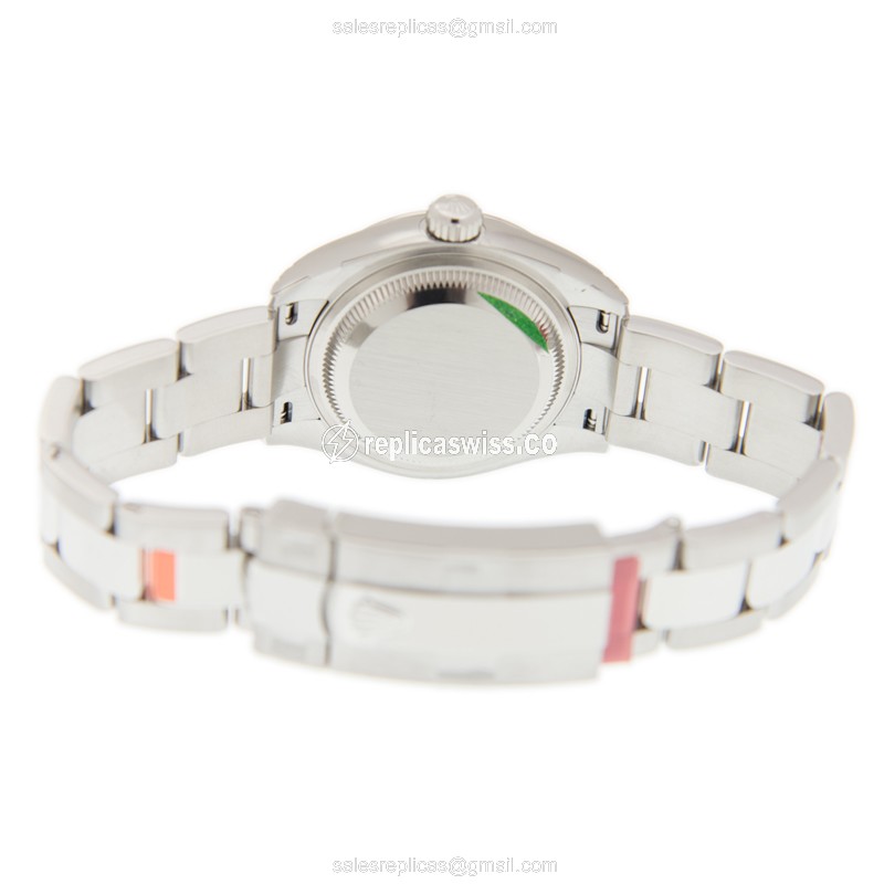 Rolex Datejust Lady Replica - Automatic - Steel Case - Gray Dial - Silver Band - View 4