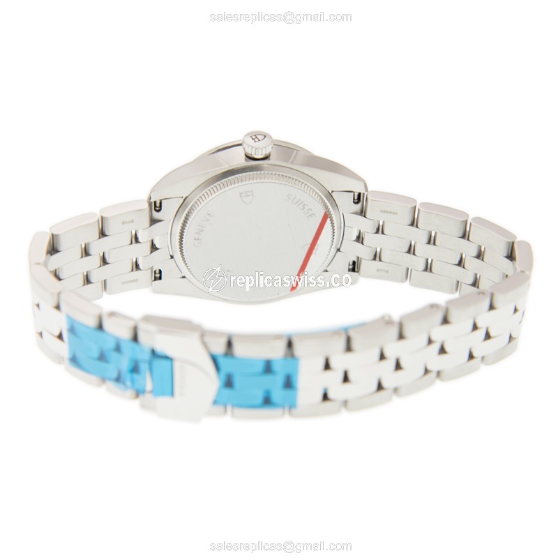 Glamour Date Replica Tudor - Automatic - Steel Case, Black Dial - Silver Steel Strap - View 4