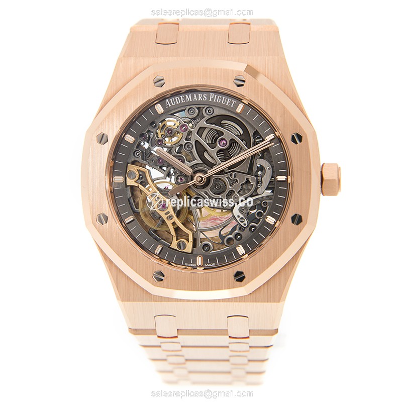 Audemars Piguet Royal Oak 15407OR.OO.1220OR.01 - Automatic 18kt Gold - Dark Grey Dial - View 2