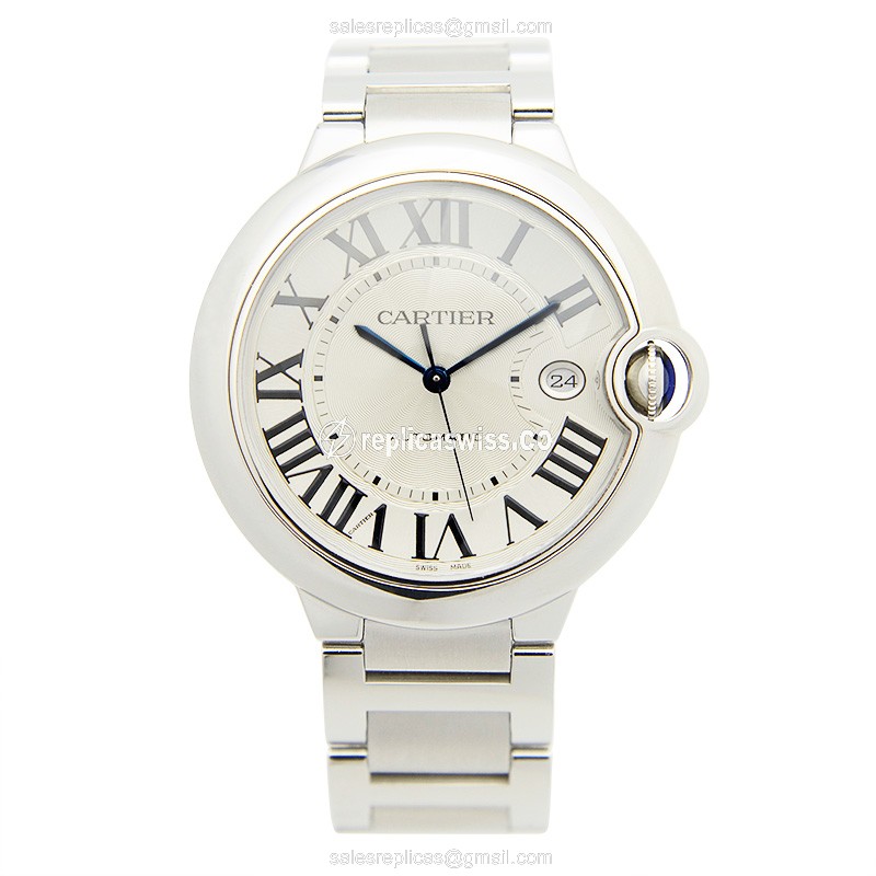 Cartier Ballon Bleu Replica - Automatic - Silver Dial - Steel Case & Band - View 2