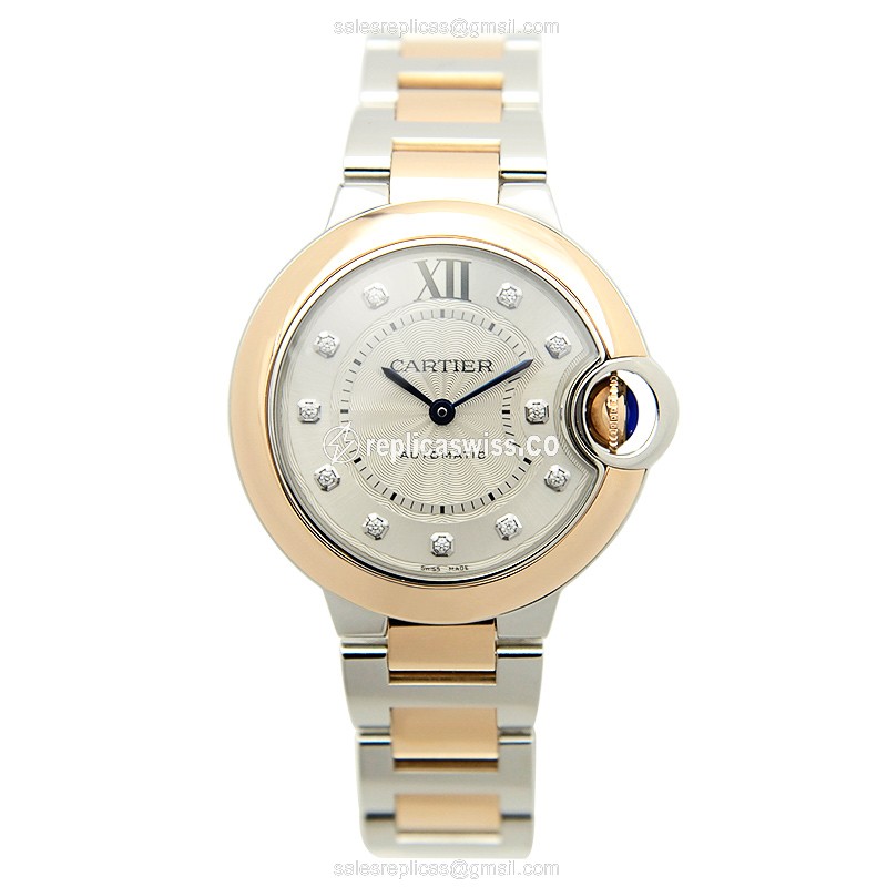 Cartier W3BB0006 BALLON BLEU Automatic 18kt Rose Gold & Steel - View 2