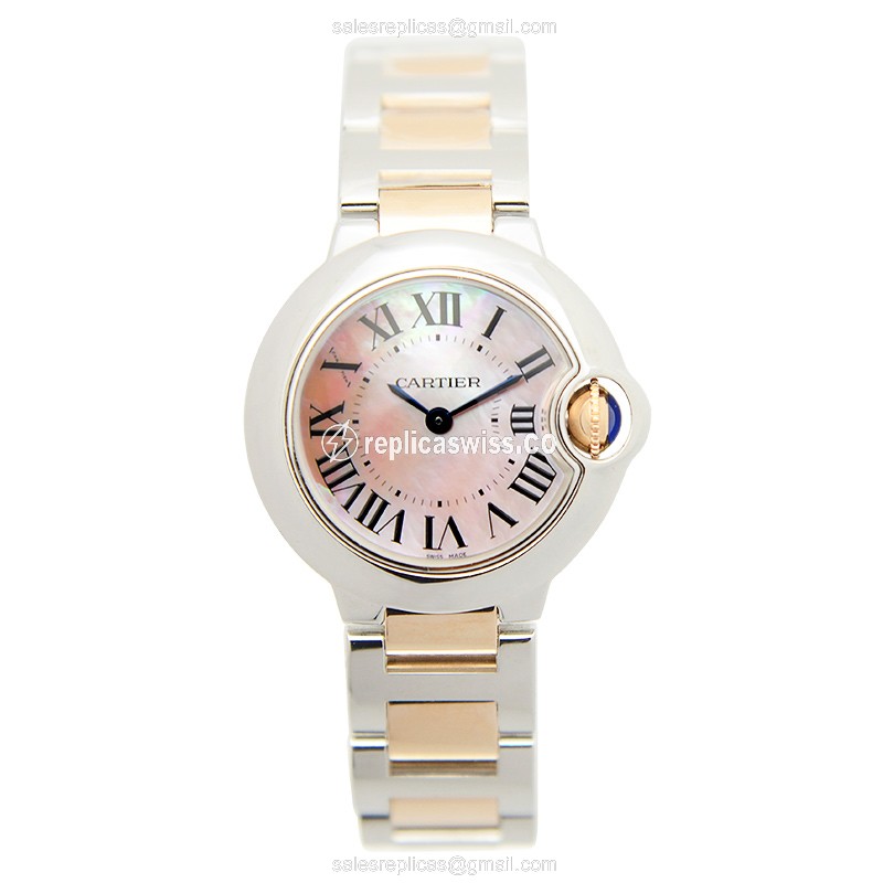 Cartier Ballon Bleu Replica Watch - Rose Gold - Pink Dial - View 2