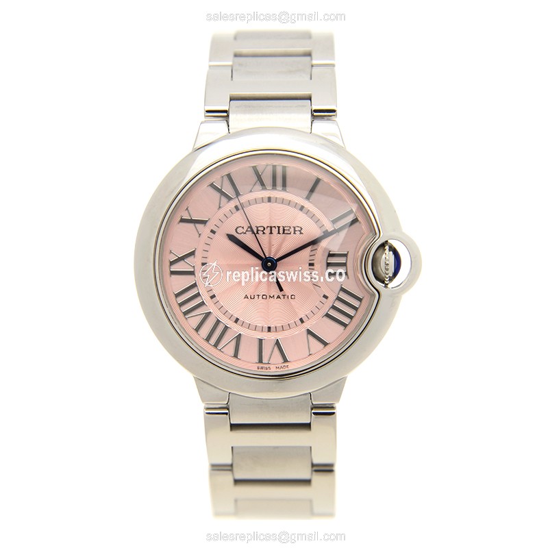 Cartier Ballon Bleu Replica - Automatic - Steel - Pink Dial - View 2