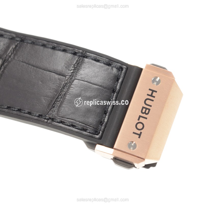 Hublot BIG BANG 601.OM.0183.LR - Automatic 18kt Rose Gold - Black Dial - Rubber Strap - View 4