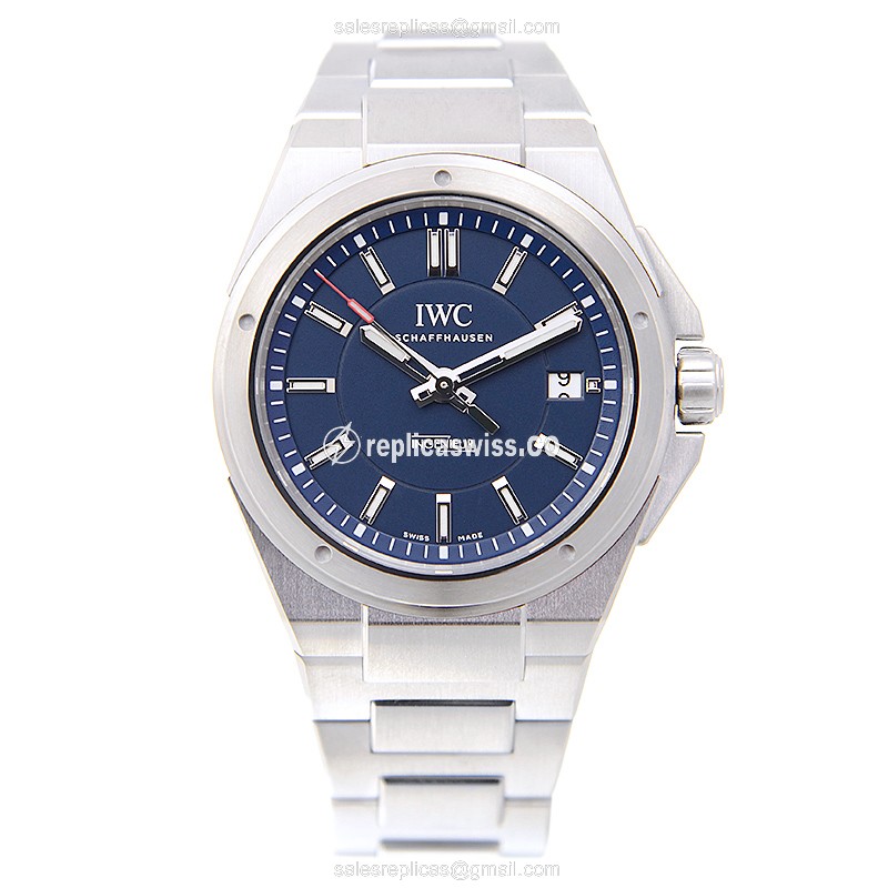 IWC Ingenieur Automatic Stainless Steel - Blue Dial - Sapphire Crystal - Silver Band - Clasp - View 2