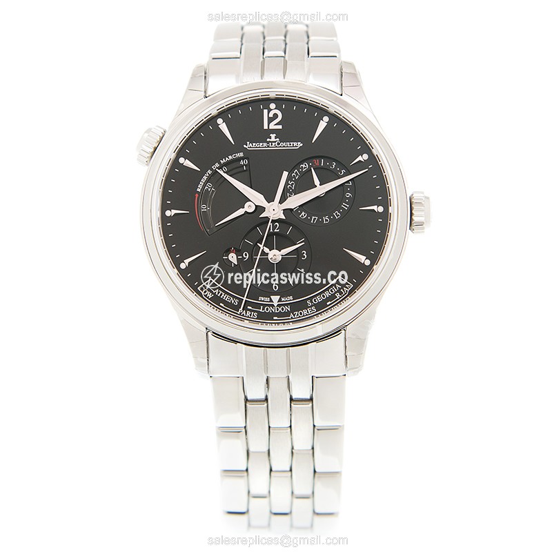 Jaeger-Lecoultre Q1428171 Ultra Thin - Automatic - Black Dial - Silver Steel Case - View 2