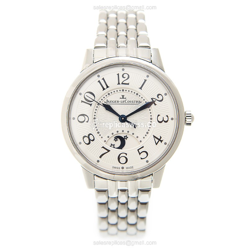Jaeger-Lecoultre Rendez-Vous Automatic - White Dial - Silver Steel Case - Steel Band - View 2