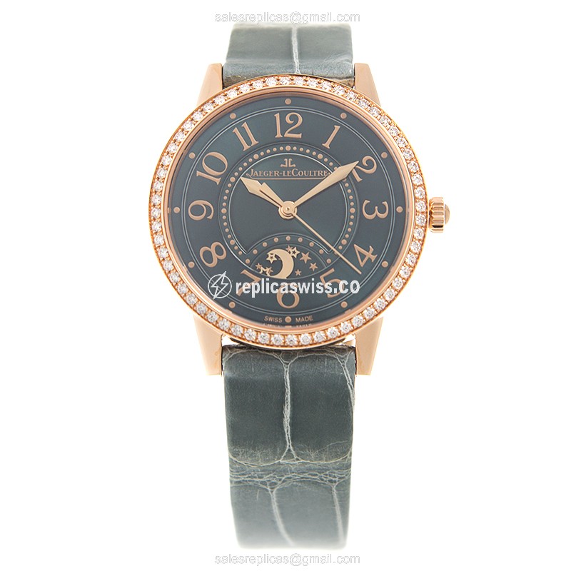 Jaeger-Lecoultre Q3442450 Rendez-Vous - Automatic - 18kt Rose Gold - Diamond Accents - Gray Dial - View 2